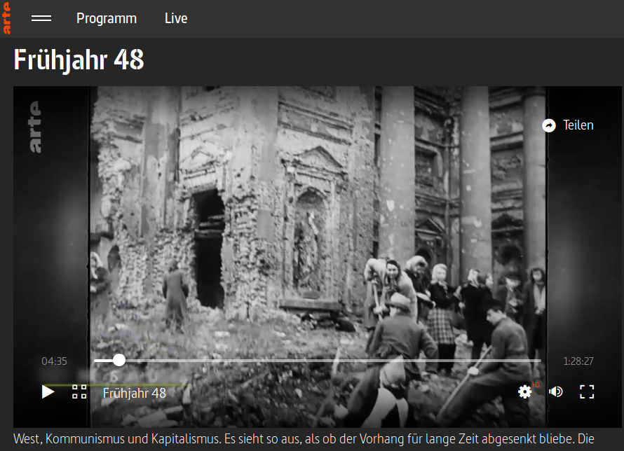 Screenshot von arte.tv